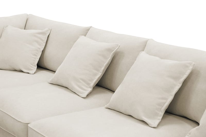 Rossita Lyx 6-istuttava Vasenkätinen U-muotoinen Extra syvä Sohva Divaanilla ja Lepotuoliosalla Kankaalla - Beige - Huonekalut - Sohva - Divaanisohva