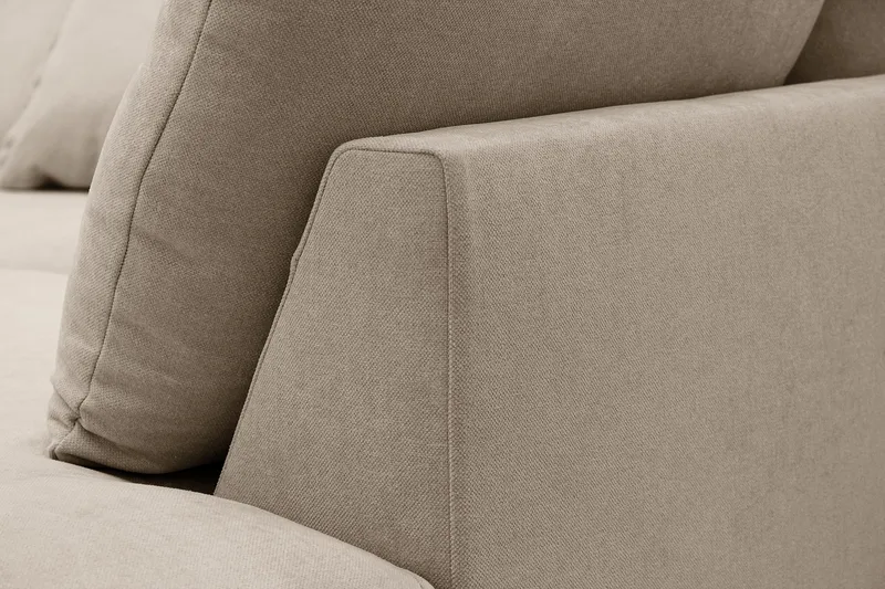 Rossita Lyx 6-istuttava Vasenkätinen U-muotoinen Extra syvä Sohva Divaanilla ja Lepotuoliosalla Kankaalla - Ruskea - Huonekalut - Sohva - Divaanisohva