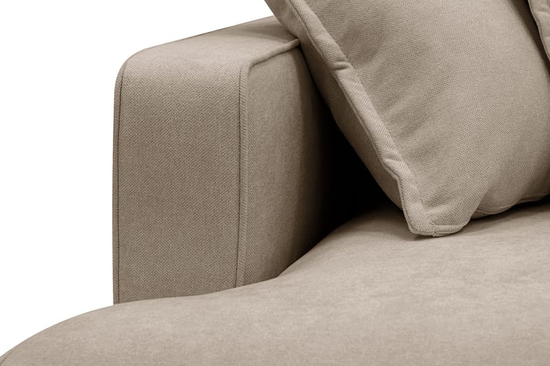 Rossita Lyx 6-istuttava Vasenkätinen U-muotoinen Extra syvä Sohva Divaanilla ja Lepotuoliosalla Kankaalla - Ruskea - Huonekalut - Sohva - Divaanisohva