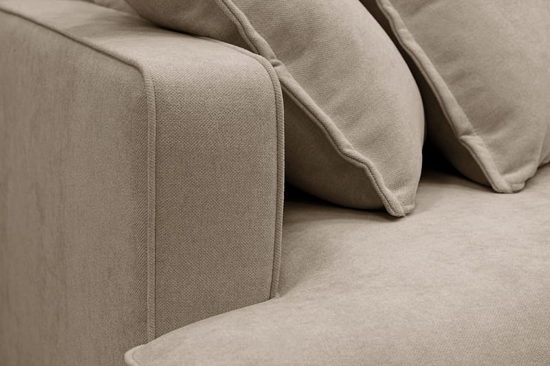 Rossita Lyx 6-istuttava Vasenkätinen U-muotoinen Extra syvä Sohva Divaanilla ja Lepotuoliosalla Kankaalla - Ruskea - Huonekalut - Sohva - Divaanisohva