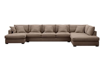 Rossita Lyx 6-istuttava Vasenkätinen U-muotoinen Extra syvä Sohva Divaanilla ja Lepotuoliosalla Kankaalla