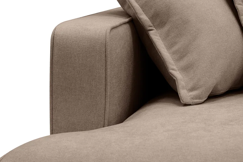 Rossita Lyx 6-istuttava Vasenkätinen U-muotoinen Extra syvä Sohva Divaanilla ja Lepotuoliosalla Kankaalla - Tummanruskea - Huonekalut - Sohva - Divaanisohva