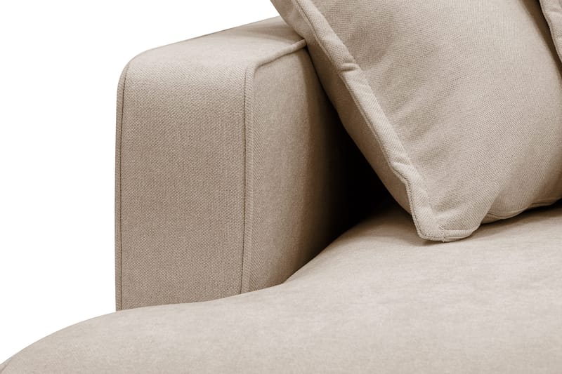 Rossita Lyx 6-istuttava Vasenkätinen U-muotoinen Extra syvä Sohva Divaanilla ja Lepotuoliosalla Kankaalla - Vaaleanruskea - Huonekalut - Sohva - Divaanisohva