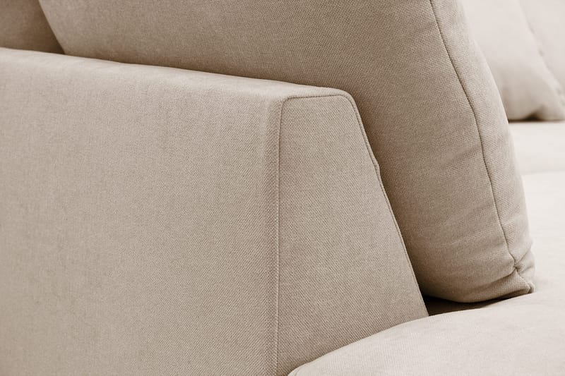 Rossita Lyx 6-istuttava Vasenkätinen U-muotoinen Extra syvä Sohva Divaanilla ja Lepotuoliosalla Kankaalla - Vaaleanruskea - Huonekalut - Sohva - Divaanisohva
