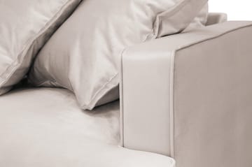 Rossita Lyx 6-istuttava Vasenkätinen U-muotoinen Extra syvä Sohva Divaanilla ja Lepotuoliosalla Sametilla - Beige - Huonekalut - Sohva - Divaanisohva