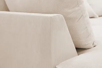 Rossita Lyx 6-istuttava Vasenkätinen U-muotoinen Extra syvä Sohva Divaanilla ja Lepotuoliosalla Vakosametilla - Beige - Huonekalut - Sohva - Divaanisohva