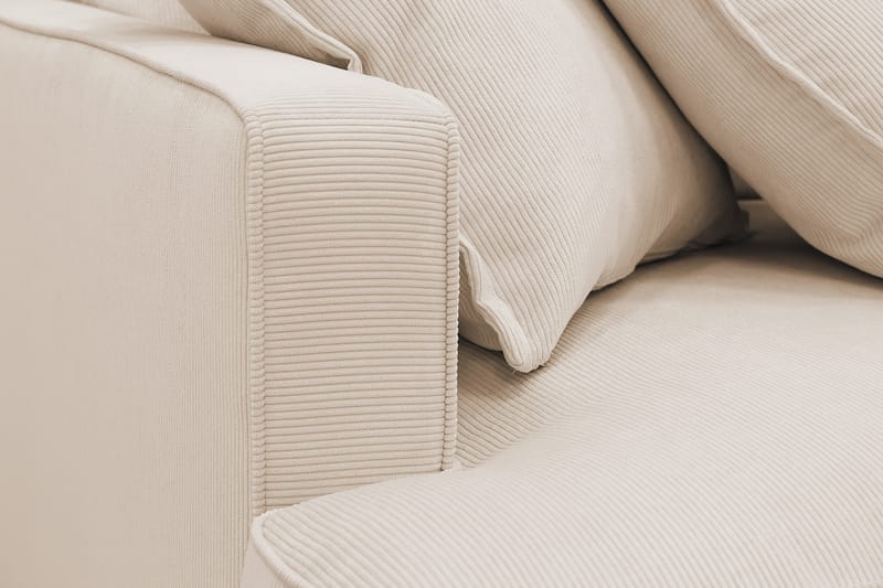 Rossita Lyx 6-istuttava Vasenkätinen U-muotoinen Extra syvä Sohva Divaanilla ja Lepotuoliosalla Vakosametilla - Beige - Huonekalut - Sohva - Divaanisohva