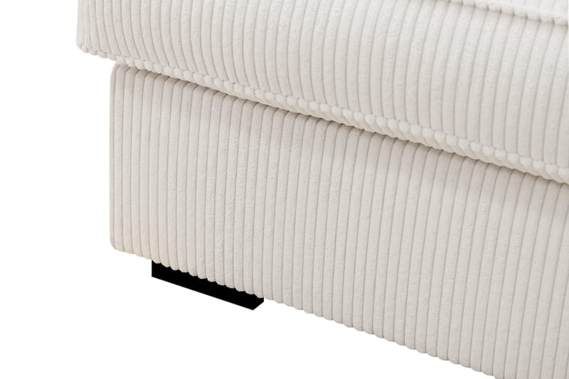 Rossita Lyx 6-istuttava Vasenkätinen U-muotoinen Extra syvä Sohva Divaanilla ja Lepotuoliosalla Vakosametilla - Luonnonvalkoinen - Huonekalut - Sohva - Divaanisohva