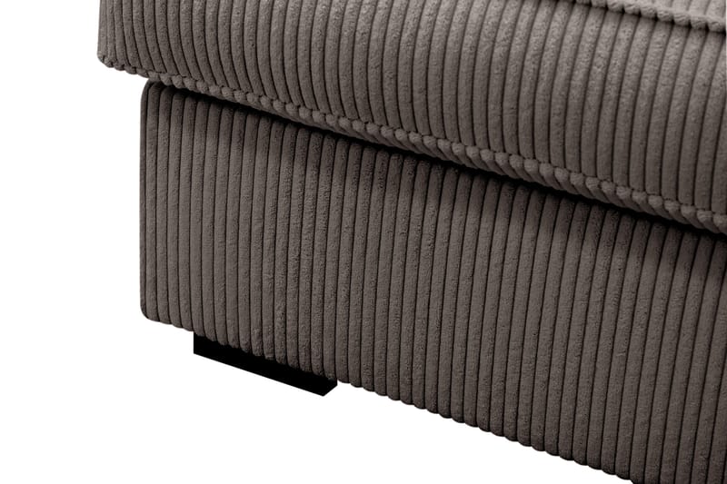 Rossita Lyx 6-istuttava Vasenkätinen U-muotoinen Extra syvä Sohva Divaanilla ja Lepotuoliosalla Vakosametilla - Ruskea - Huonekalut - Sohva - Divaanisohva