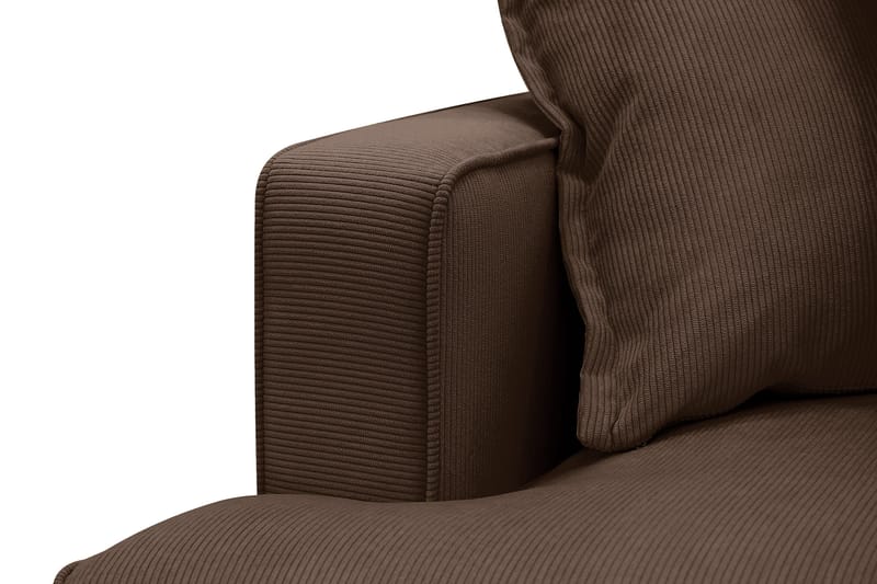 Rossita Lyx 6-istuttava Vasenkätinen U-muotoinen Extra syvä Sohva Divaanilla ja Lepotuoliosalla Vakosametilla - Tummanruskea - Huonekalut - Sohva - Divaanisohva