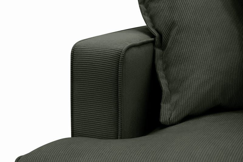 Rossita Lyx 6-istuttava Vasenkätinen U-muotoinen Extra syvä Sohva Divaanilla ja Lepotuoliosalla Vakosametilla - Tummanvihreä - Huonekalut - Sohva - Divaanisohva