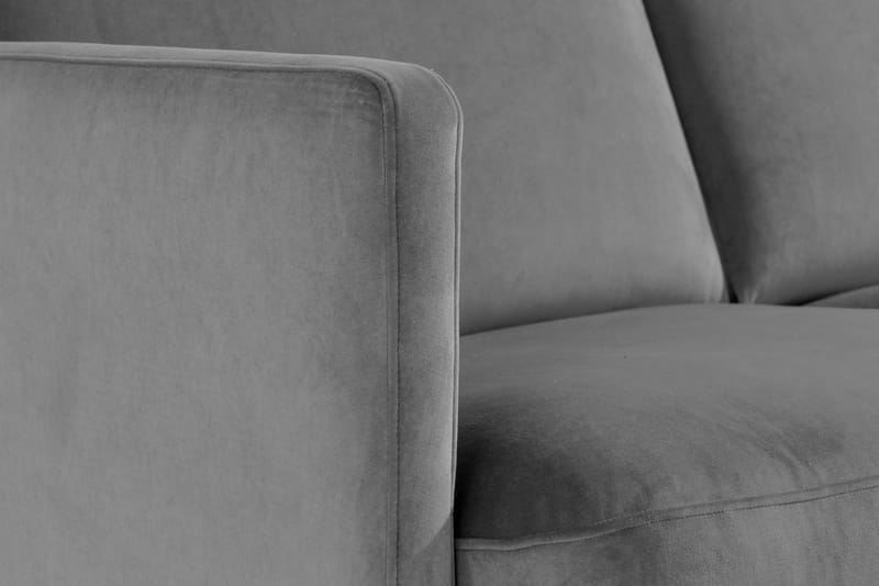 Samettisohva Elion 2:n ist - Vaaleanharmaa - Huonekalut - Sohva - 2:n istuttava sohva