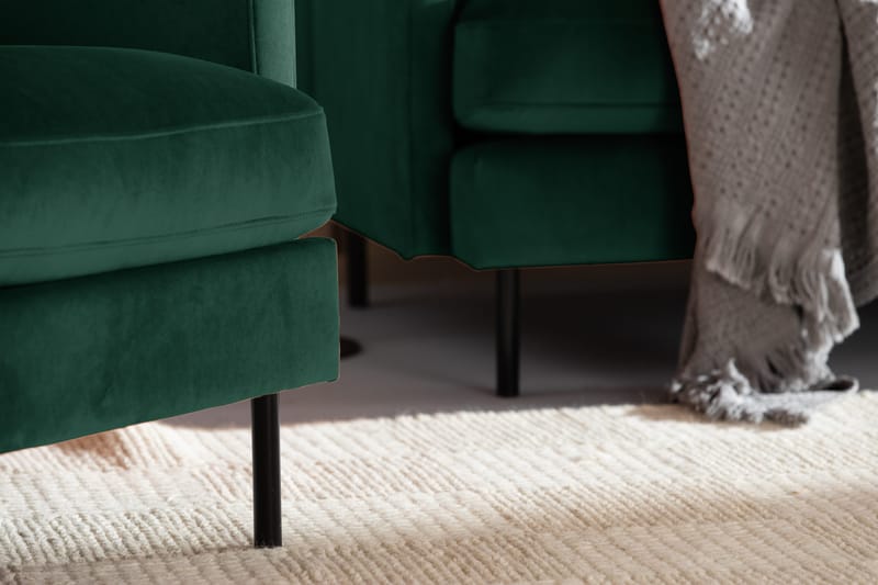 Samettisohva Elion 3:n ist - Vihreä - Huonekalut - Sohva - 3:n istuttava sohva