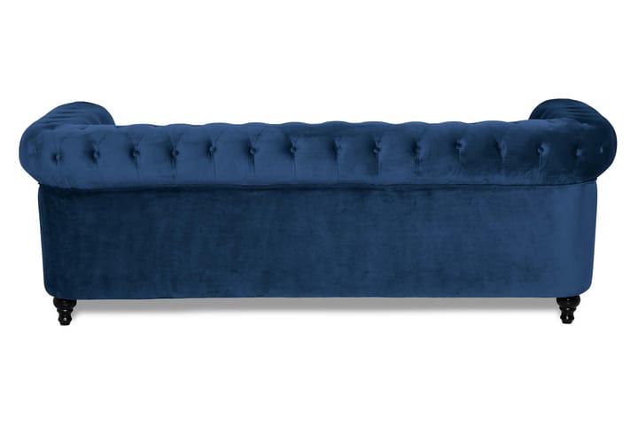 Samettisohva Walton Lyx 3:n ist - Sininen - 3:n istuttava sohva - Howard-sohvat - Samettisohva