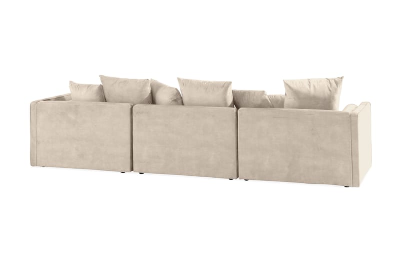 3:n ist Samettisohva Neilton - Beige/Musta - Huonekalut - Sohva - Samettisohva