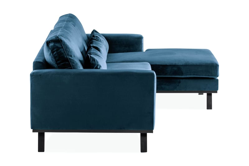 Copenhagen 4-istuttava Oikeakätinen L-muotoinen Divaanisohva Sametilla - Sininen - Huonekalut - Sohva - Samettisohva