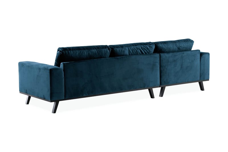 Copenhagen 4-istuttava Vasenkätinen L-muotoinen Divaanisohva Sametilla - Sininen - Huonekalut - Sohva - Samettisohva
