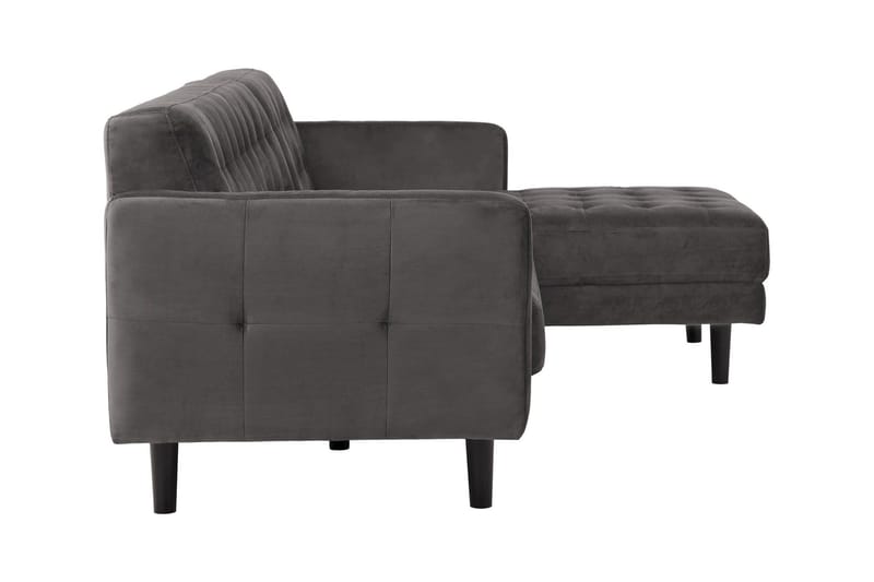 Divaanisohva Concept 55 Dothan divaanisohva, oikea Vaaleanharmaa - Huonekalut - Sohva - Samettisohva