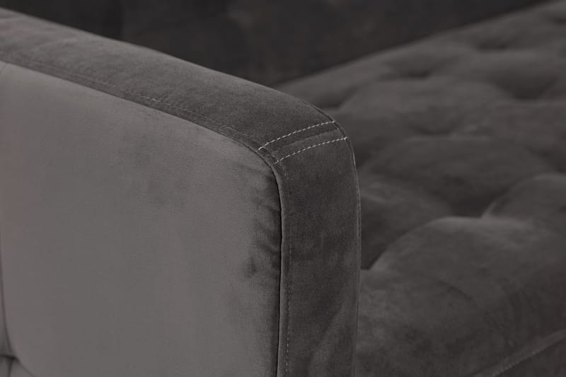 Divaanisohva Concept 55 Dothan divaanisohva, oikea Vaaleanharmaa - Huonekalut - Sohva - Samettisohva