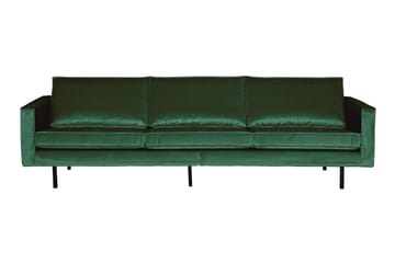 Lissbon 3-istuttava Retro suorakulmainen samettisohva 277 cm - Vihreä - Huonekalut - Sohva - Samettisohva