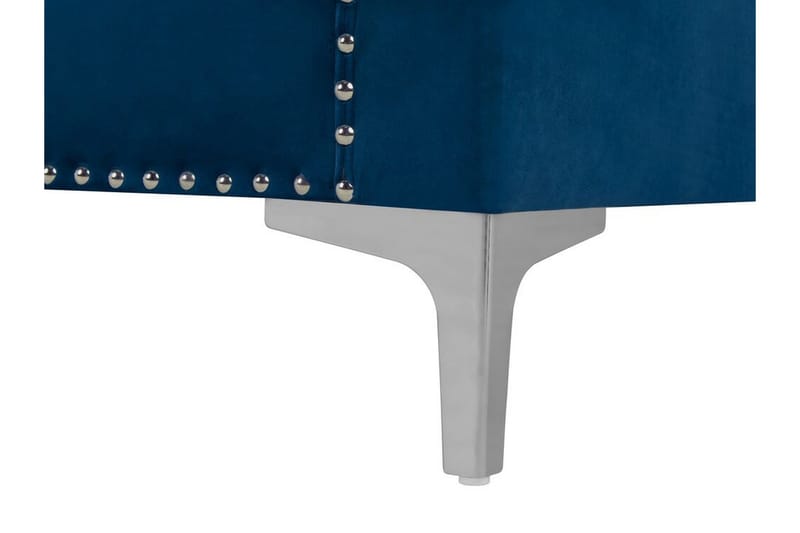 Llawhaden suorakaiteen muotoinen Chesterfield samettisohva 211 cm - Sininen - Huonekalut - Sohva - Samettisohva