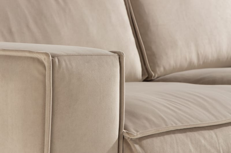 Samettisohva Leonora 2:n ist - Beige - Huonekalut - Sohva - Samettisohva