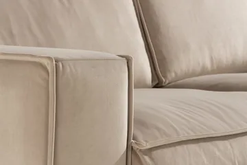 Samettisohva Leonora 2:n ist - Beige - Huonekalut - Sohva - Samettisohva