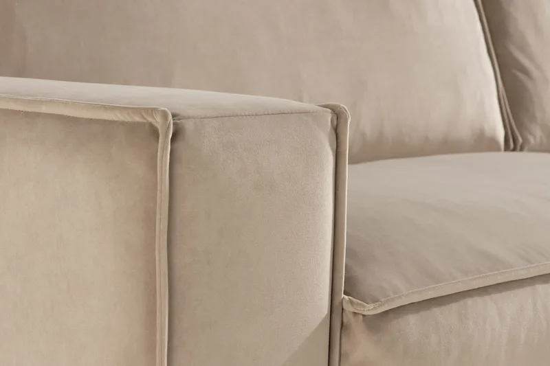 Samettisohva Leonora 4:n ist - Beige - Huonekalut - Sohva - Samettisohva