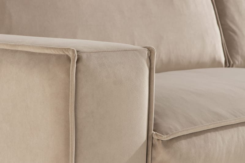 Samettisohva Leonora 4:n ist - Beige - Huonekalut - Sohva - Samettisohva