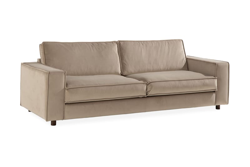 Samettisohva Leonora 4:n ist - Beige - Huonekalut - Sohva - Samettisohva