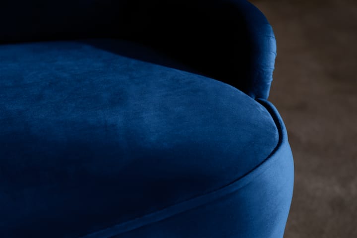 Samettisohva Thunia - Sininen - 2:n istuttava sohva - Sohva - Samettisohva