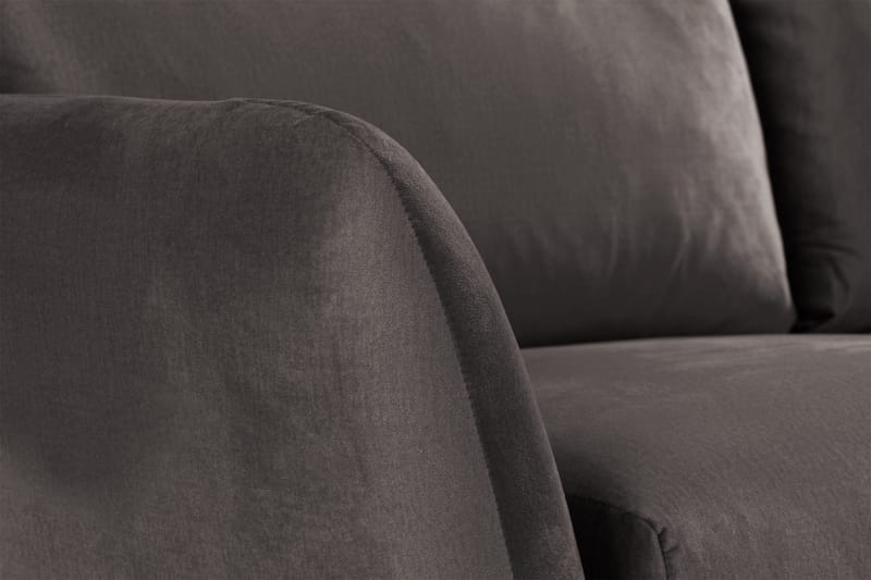 Trend 2-istuttava Samettisohva - Tummanharmaa - Huonekalut - Sohva - Samettisohva