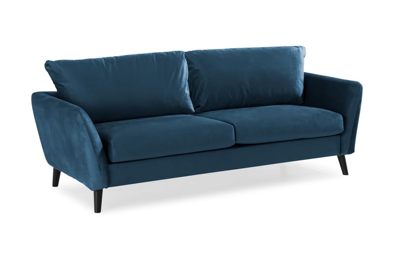 Trend 3-istuttava Samettisohva - Sininen - Huonekalut - Sohva - Samettisohva