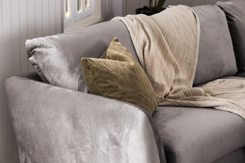 Trend 3-istuttava Samettisohva - Tummanharmaa - Huonekalut - Sohva - Samettisohva