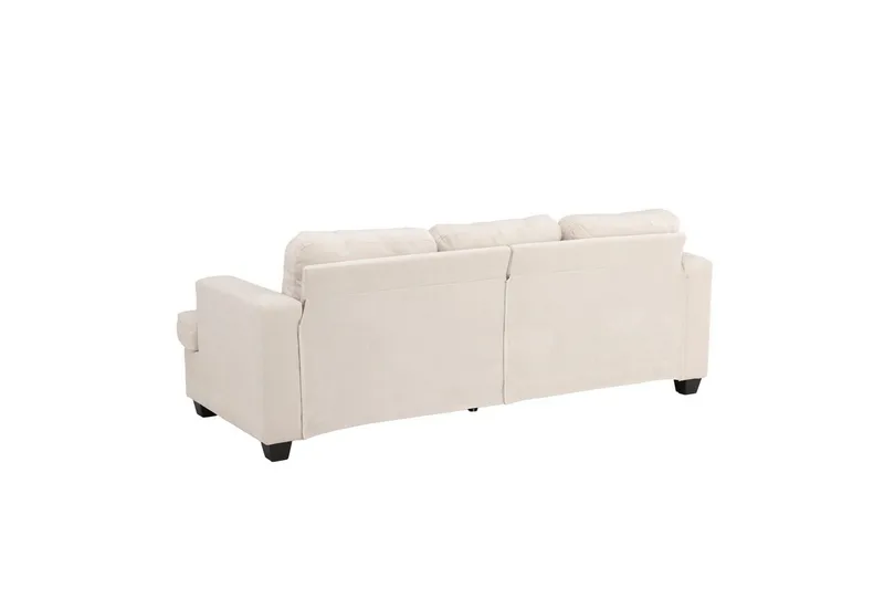 Sani pehmeä 3-istuttava sohva 214 cm leveä chenillekankaalla - Vaalea beige - Huonekalut - Sohva - 3:n istuttava sohva