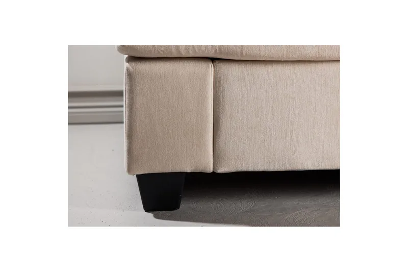 Sani pehmeä 3-istuttava sohva 214 cm leveä chenillekankaalla - Vaalea beige - Huonekalut - Sohva - 3:n istuttava sohva