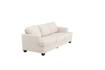 Sani pehmeä 3-istuttava sohva 214 cm leveä chenillekankaalla - Vaalea beige - Huonekalut - Sohva - 3:n istuttava sohva