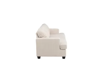 Sani pehmeä 3-istuttava sohva 214 cm leveä chenillekankaalla - Vaalea beige - Huonekalut - Sohva - 3:n istuttava sohva
