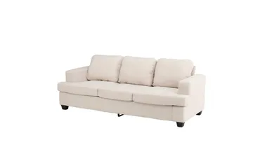 Sani pehmeä 3-istuttava sohva 214 cm leveä chenillekankaalla - Vaalea beige - Huonekalut - Sohva - 3:n istuttava sohva