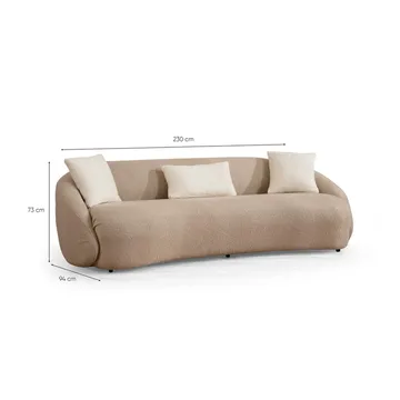 Scone 3-istuttava sohva - Beige - Huonekalut - Sohva - 3:n istuttava sohva