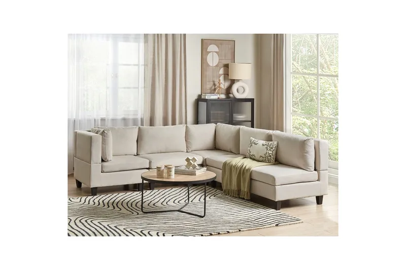 Soffgrupp Beige, Black - Huonekalut - Sohva - Moduulisohva