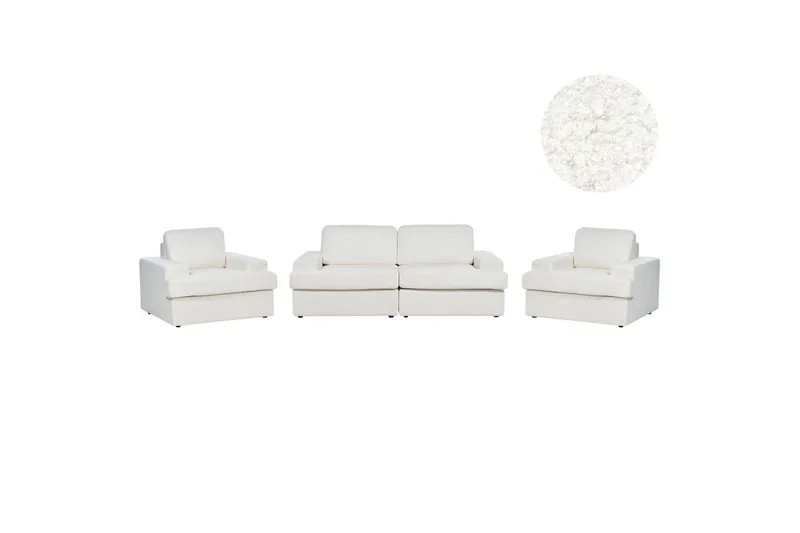 Soffgrupp Beliani Alla Beige White