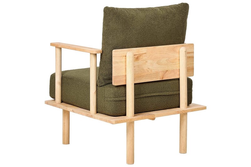 Soffgrupp Beliani Asker Beige, ljust trä Green||Light colored wood - Huonekalut - Sohva - Sohvaryhmä