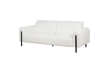 Soffgrupp Beliani Askim Beige/svart, Polyester White||Black - Huonekalut - Sohva - Sohvaryhmä