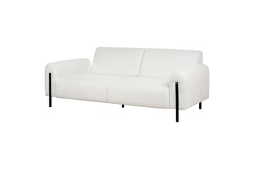 Soffgrupp Beliani Askim Beige/svart, Polyester White||Black - Huonekalut - Sohva - Sohvaryhmä