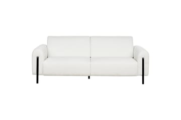 Soffgrupp Beliani Askim Beige/svart, Polyester White||Black - Huonekalut - Sohva - Sohvaryhmä