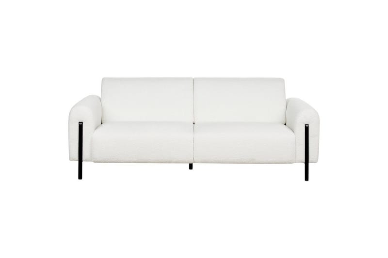 Soffgrupp Beliani Askim Beige/svart, Polyester White||Black - Huonekalut - Sohva - Sohvaryhmä