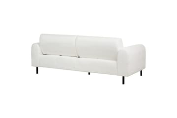 Soffgrupp Beliani Askim Beige/svart, Polyester White||Black - Huonekalut - Sohva - Sohvaryhmä
