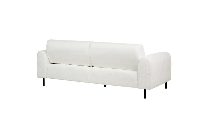 Soffgrupp Beliani Askim Beige/svart, Polyester White||Black - Huonekalut - Sohva - Sohvaryhmä