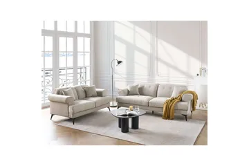 Soffgrupp Beliani Skive Beige Beige - Huonekalut - Sohva - Sohvaryhmä